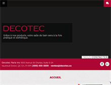 Tablet Screenshot of decotec.ca