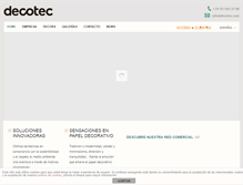 Tablet Screenshot of decotec.com
